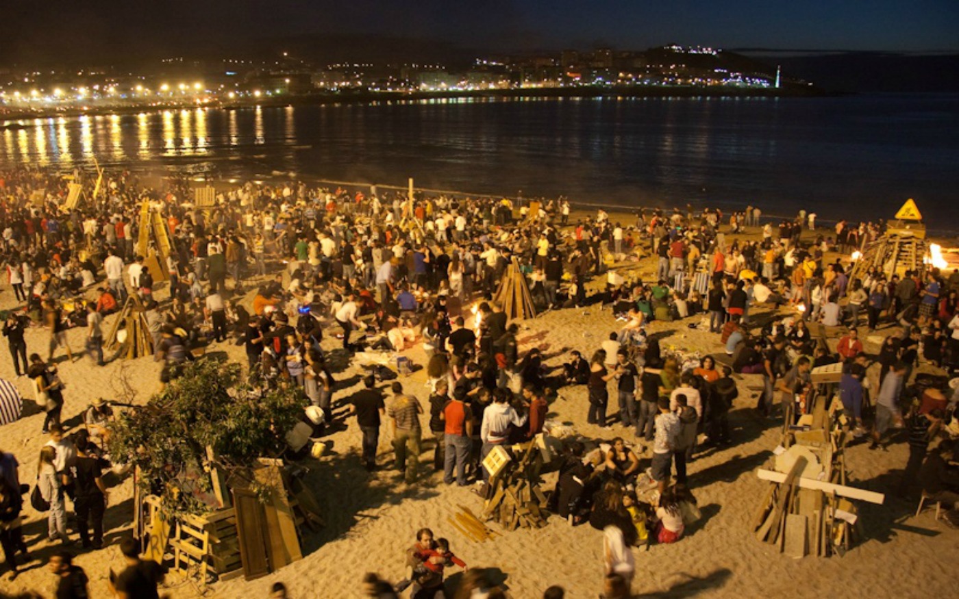 Celebrar San Juan en A Coruña, Playa del Orzán