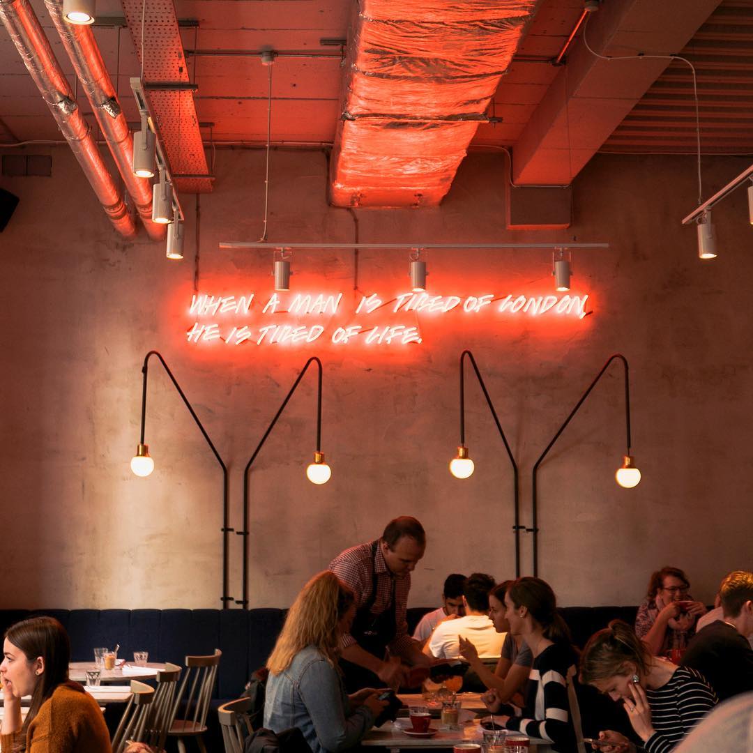 Les meilleurs cafés de Londres - London Grind lumières