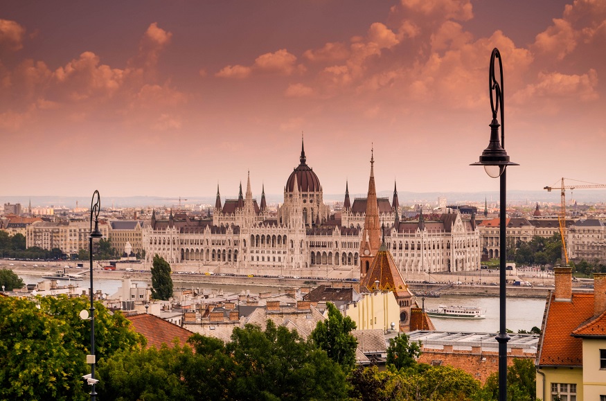 best cities for new year, parliament in budapest