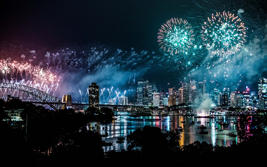 best cities for new year, fireworks over sydney harbour