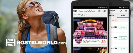 astuce voyage : app Hostelworld