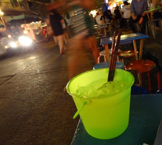 backpacker in southeast asia: bucket