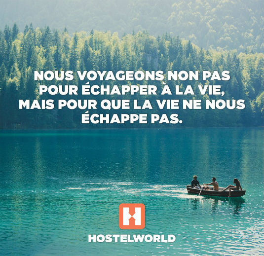 Nous voyageons non pas pour échapper