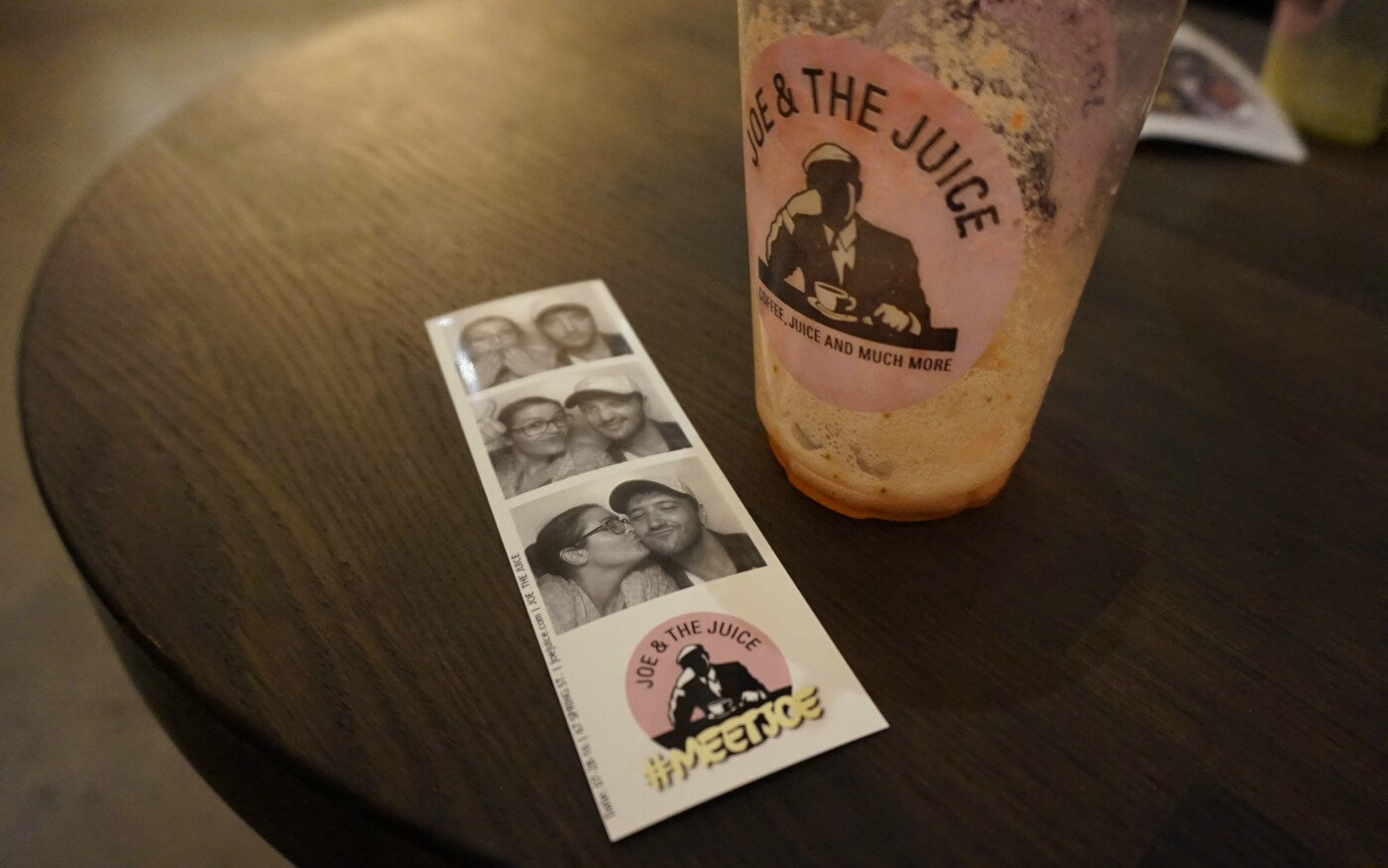 Fotomatón en café de Nueva York