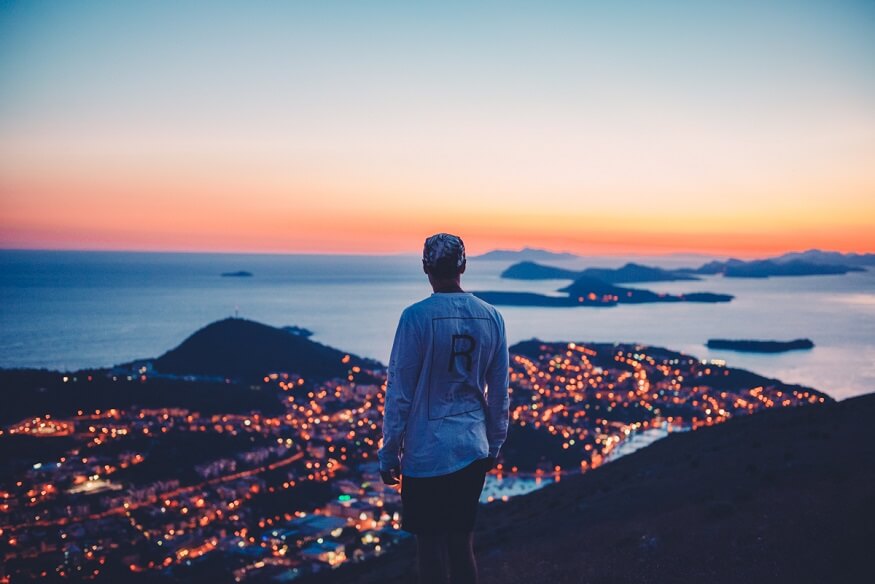 Things to Do in Dubrovnik - View of he city during twilight from Mount Srdj (c) Lola Wright