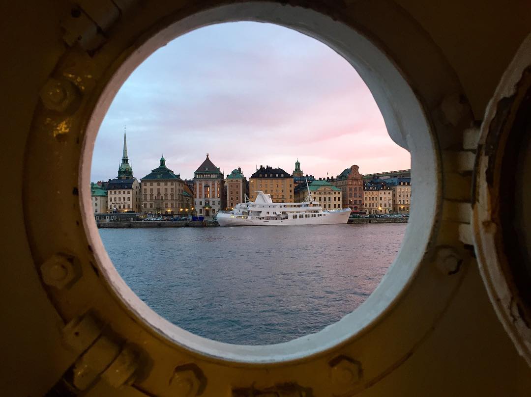 View from STF Youth Hostel af Chapman in Stockholm