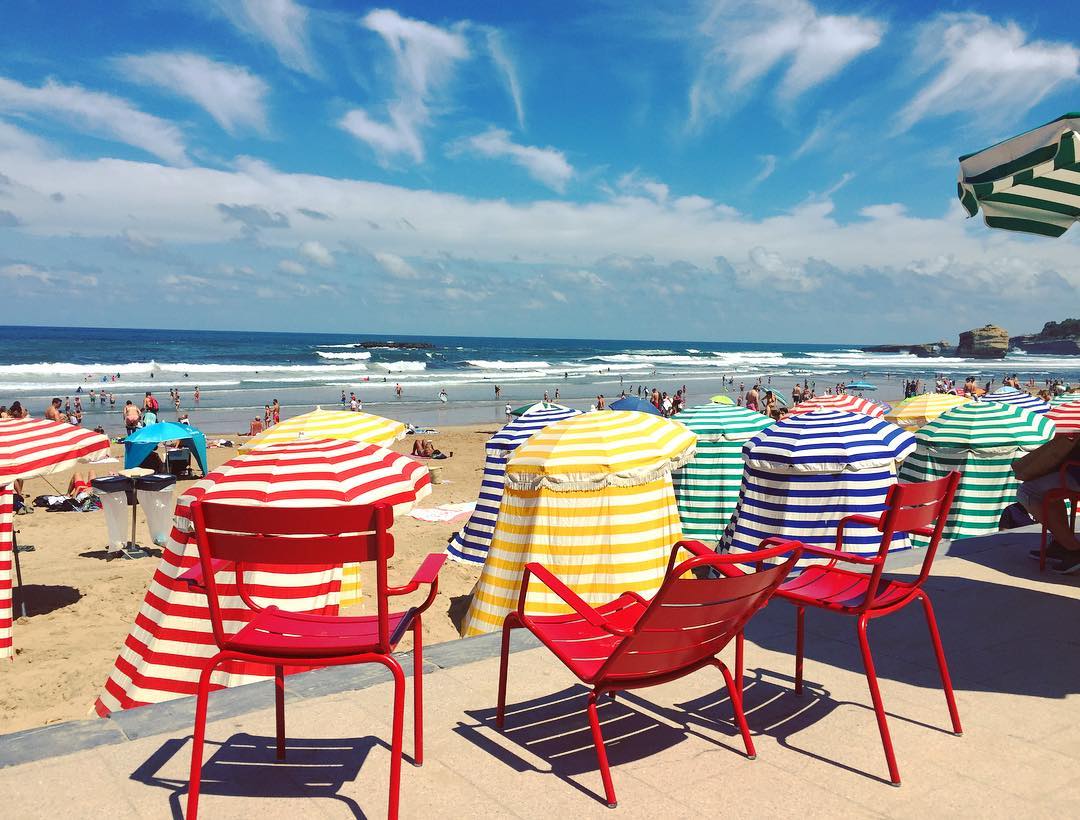 Plage de Biarritz, florianere buffat