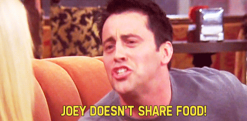 Joey no comparte comida