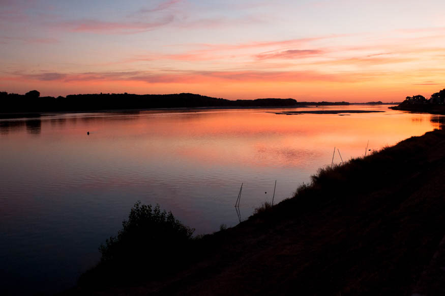 bord de loire - coucher de soleil