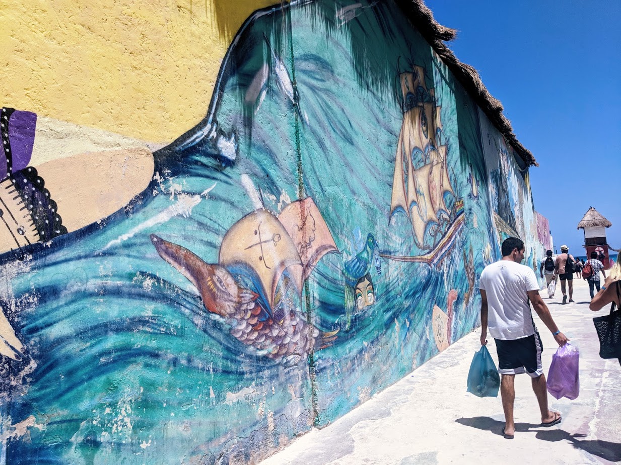 Que faire à Cancun - peinture en bord de mer