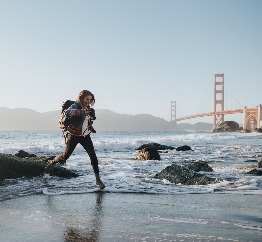 warm winter vacations - san francisco bridge