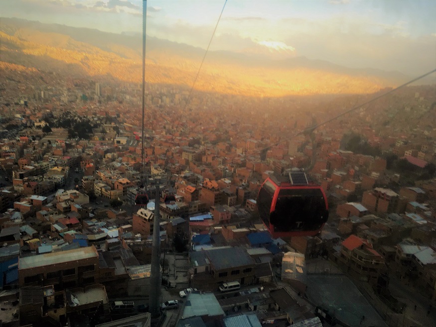 travelling with a disability - La Paz gondolas (Bolivia)