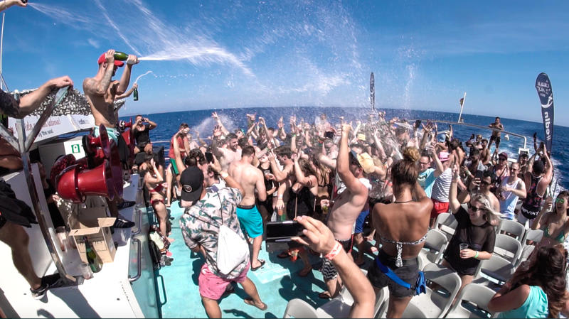 Best party hostels in Ibiza - a party at Ibiza Beach Camp