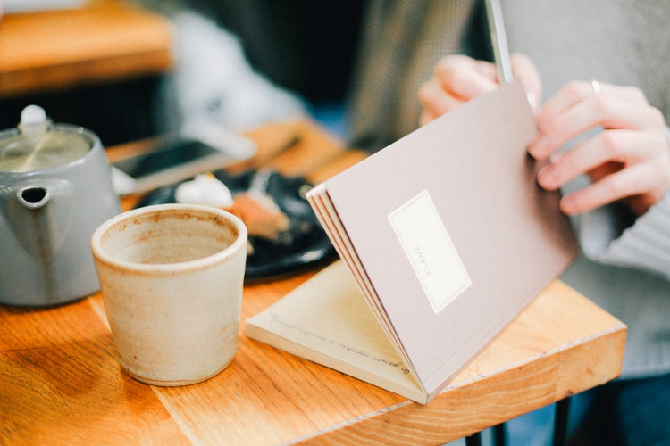 airport hacks - coffee and book