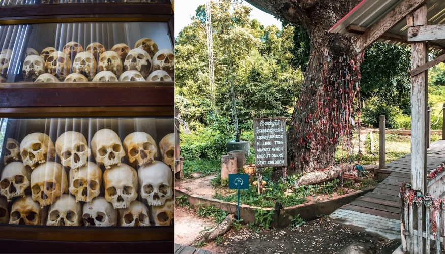 backpacking cambodia - skulls 