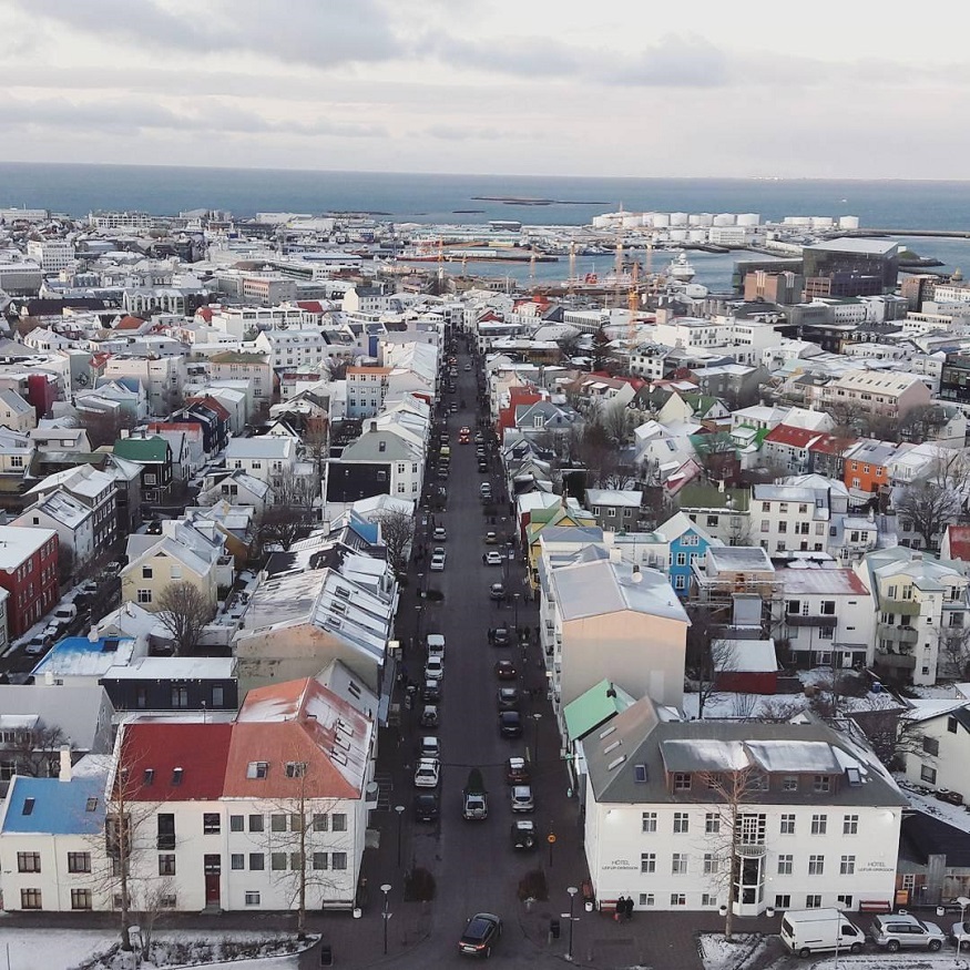 backpacking Iceland - view of Reykjavik
