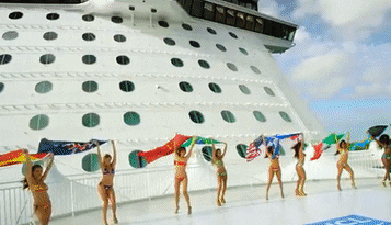 backpacking sport - women dancing with flags