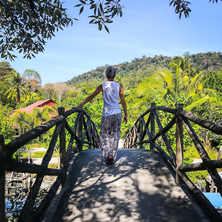 backpacking Malaysia - best time to visit Malaysia - woman on bridge