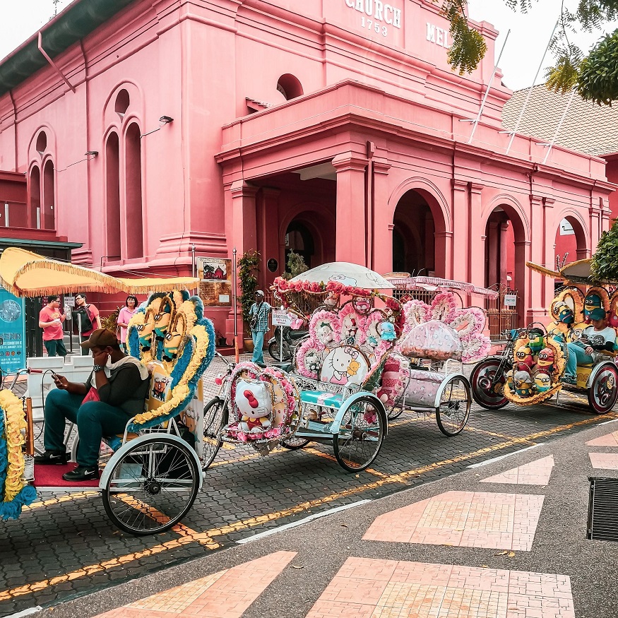 backpacking Malaysia - Malaysia itinerary - Christ Church building pink