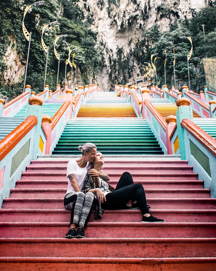 backpacking Malaysia - Malaysia Itinerary - coloured steps
