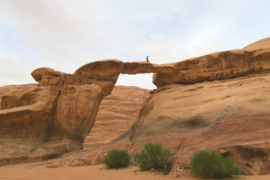 backpacking jordan - arch in a rock