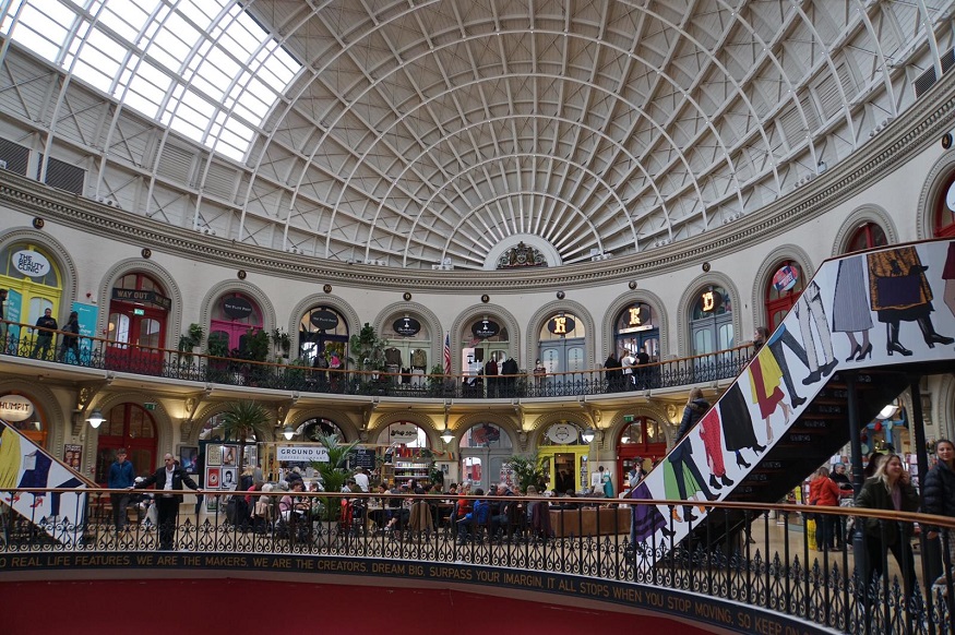 leeds on a budget, inside the corn exchange