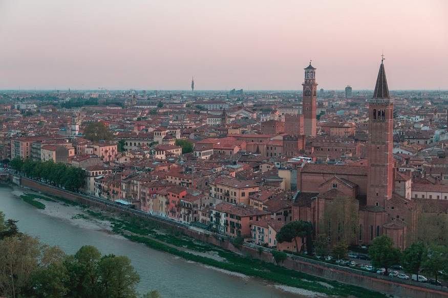 things to do in verona, view from Castel San Pietro