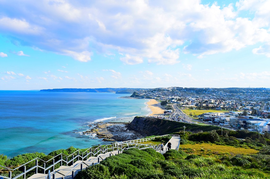 travel east coast australia, coastline at Newscastle