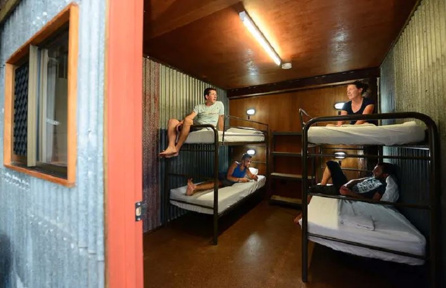 travel east coast australia, dorm room at Aussie Woolshed, Hervey Bay