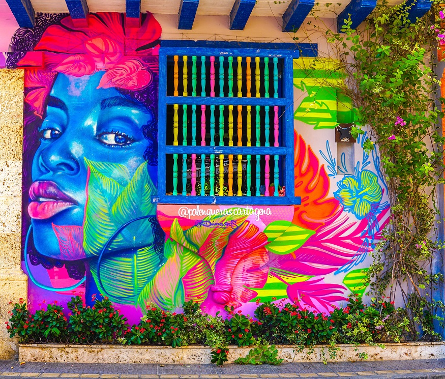 best destinations for book lovers, street art in Getsemani cartegena