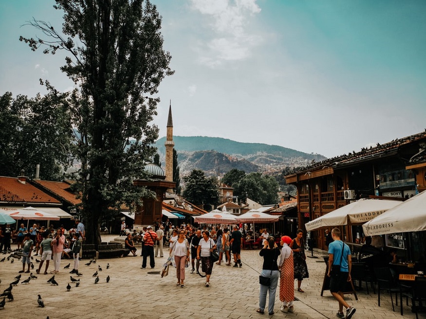 things to do in sarajevo, square in sarajevo by Cafe Tito