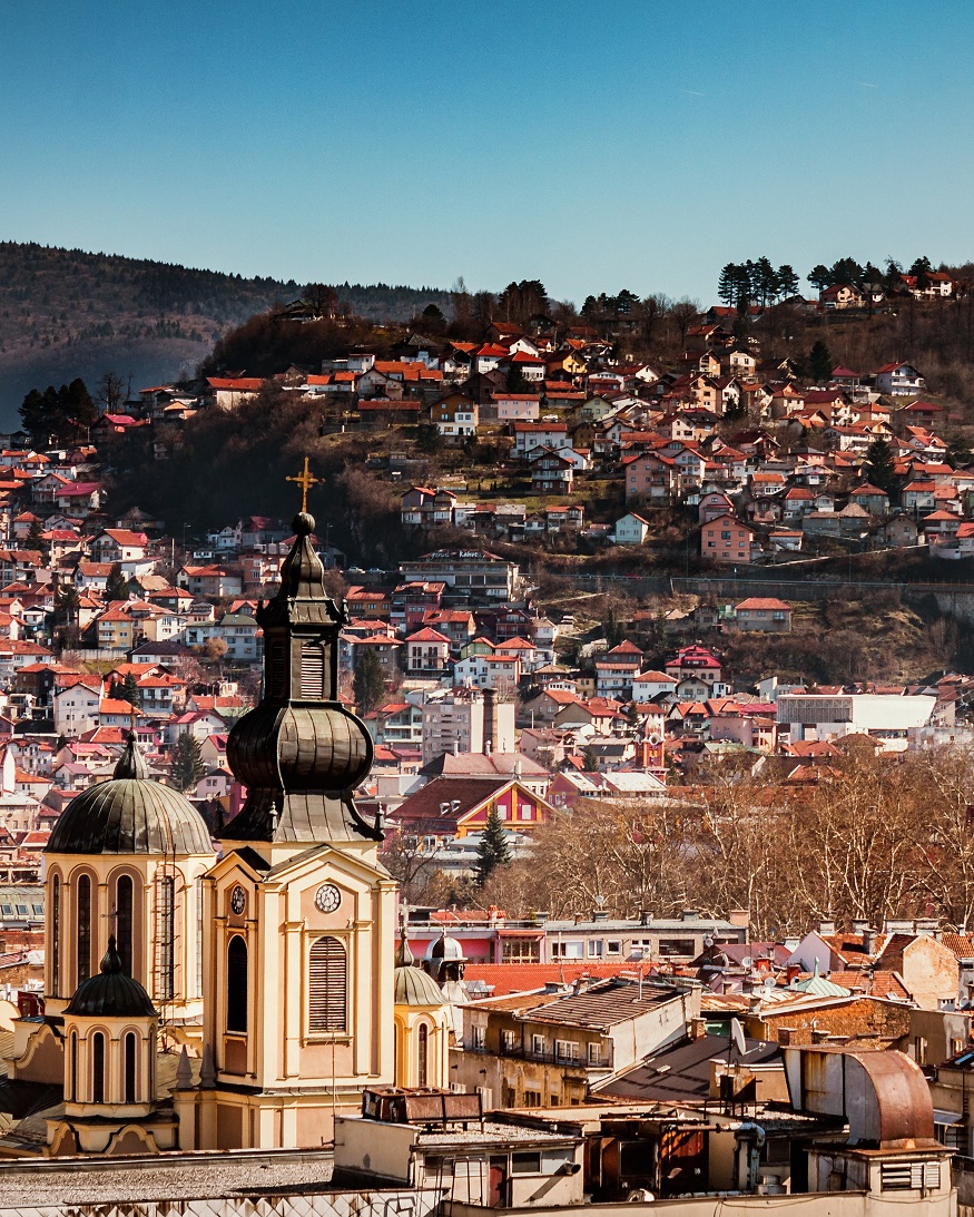 things to do in sarajevo, view of sarajevo from a hill