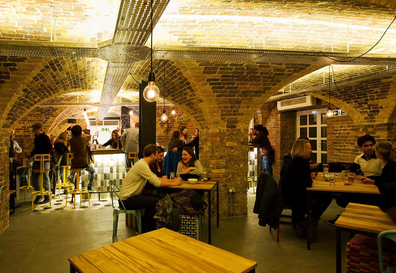 wish-listed hostels - underground bar at Wombat’s City Hostel london