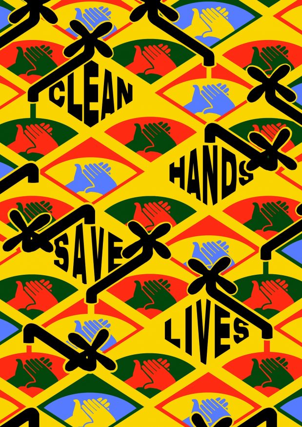 wateraid art for change entry by Katerina Croydon Veleslavov - painting of clean hands save lives