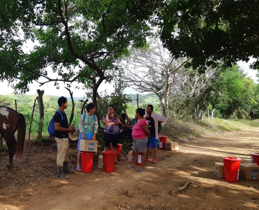 People waiting on the road near La Bicicleta Hostal, nominated for extraordinary community and social impact hostels award