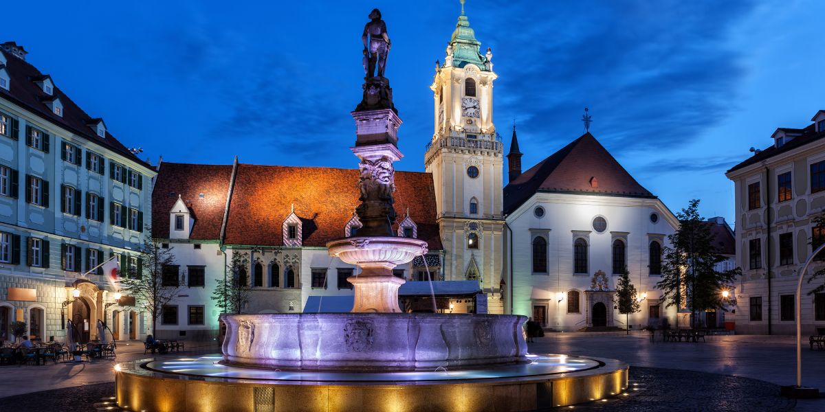Nighttime in Bratislava