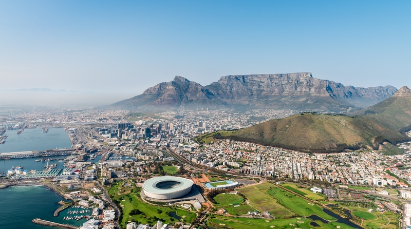 Aerial View of Cape Town South Africa - Best Places for Solo Men Travel