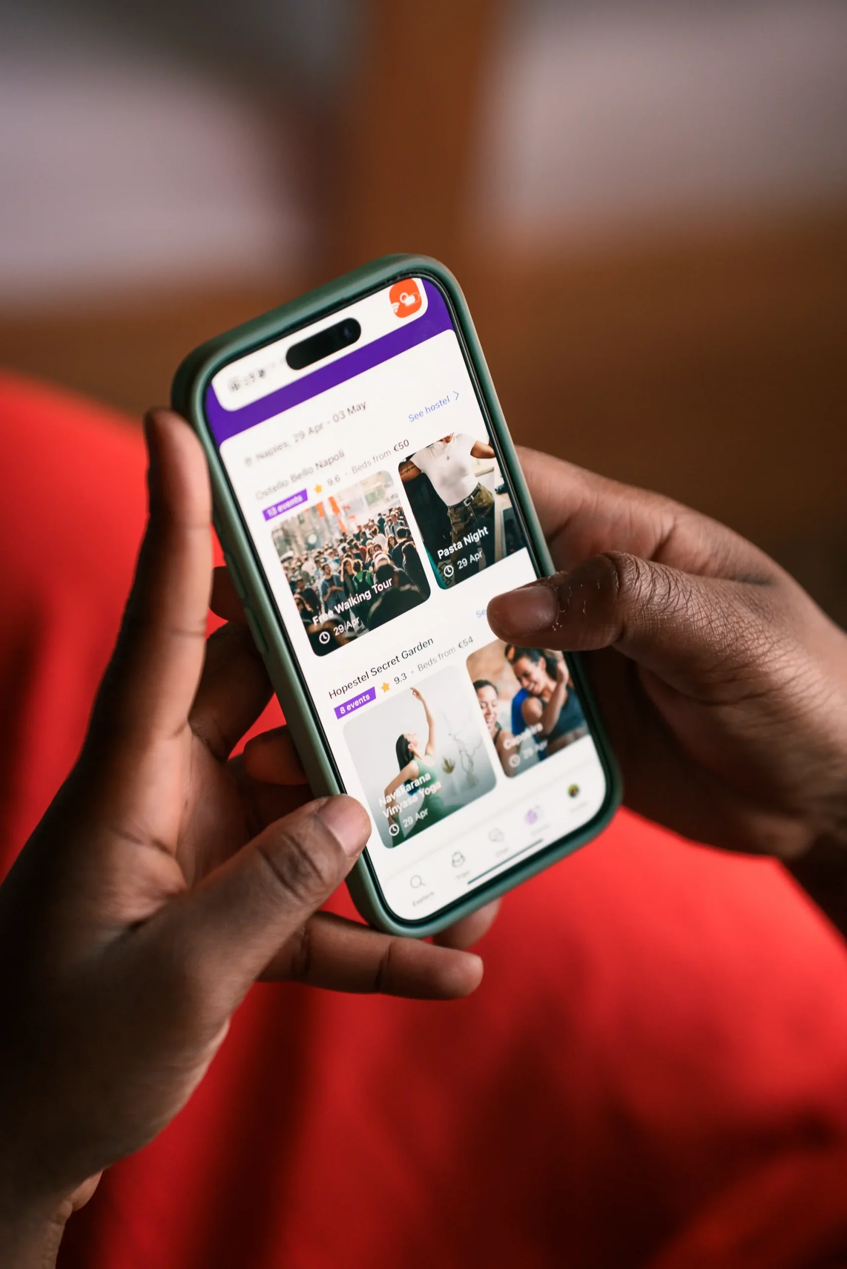 hostelworld app events