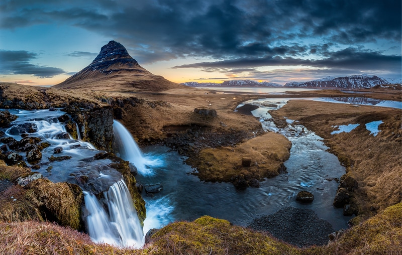Iceland Landscape Waterfalls and Mountains - Safest Countries for Solo Female Travellers