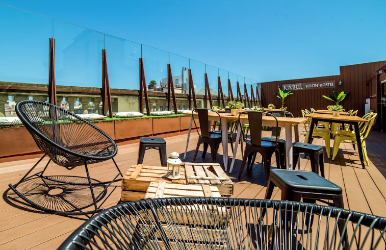 Terrace View at Kabul Party Hostel Barcelona