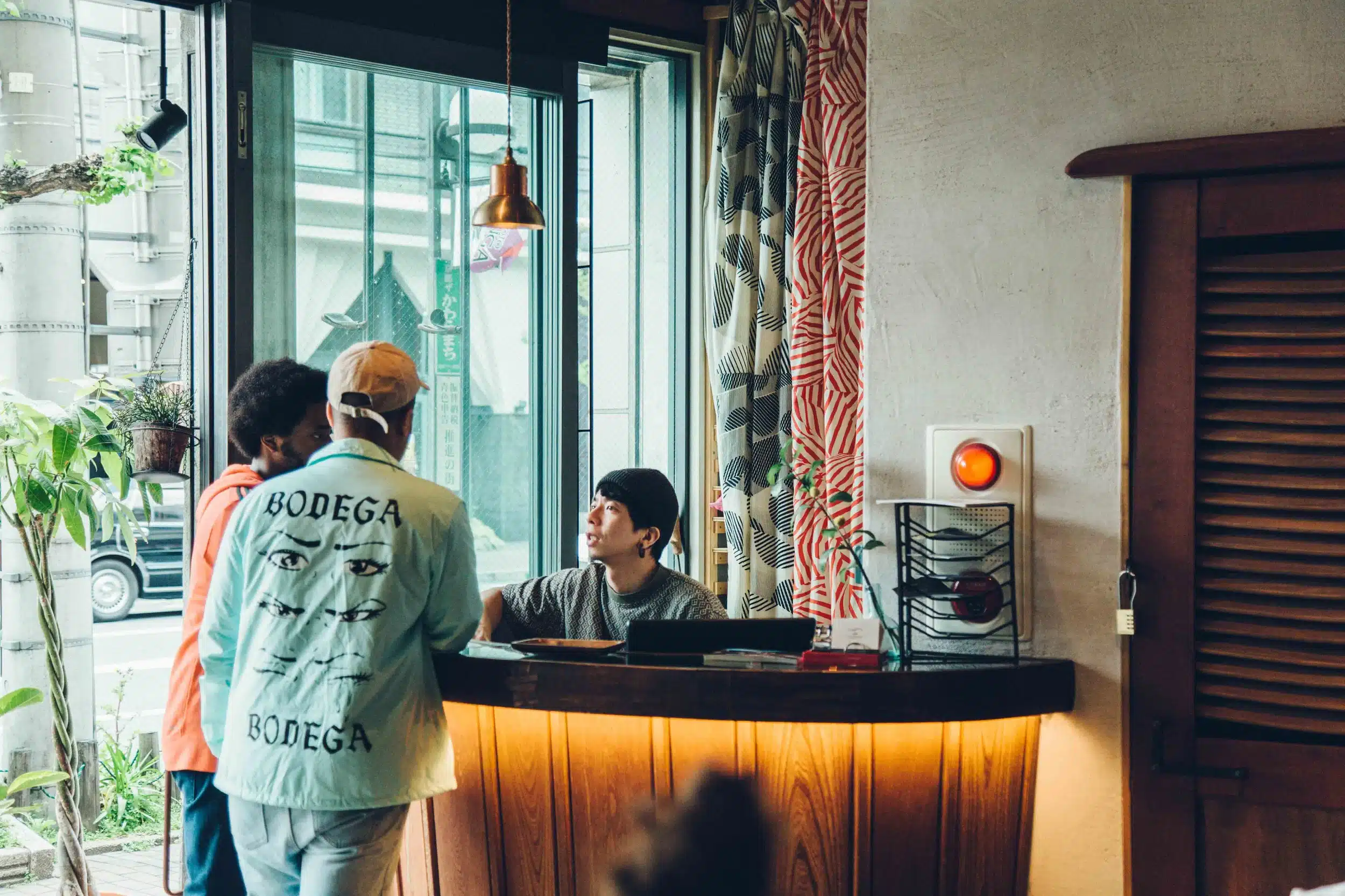 reception desk hostel