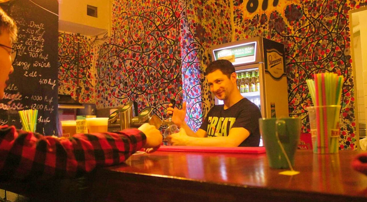 Drinks Serving at Onefam Hostel Budapest