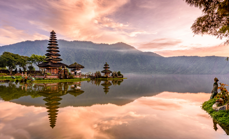 Pura Ulun Danu Bratan Temple in Bali Indonesia - Cheap Places for Female Solo Travel