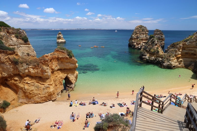 Beach at Algarve Coast Portugal - Cheap Solo Beach Vacations