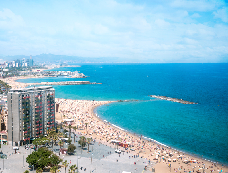 Aerial View of Barceloneta Beach in Barcelona - Best Places to Stay in Barcelona First Time