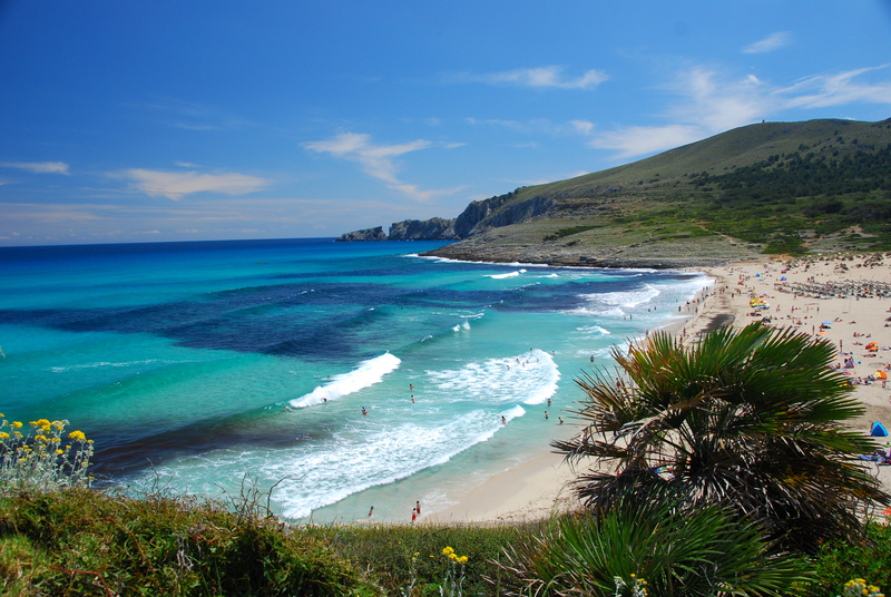 Aerial view of Beautiful Beach in Mallorca Spain - Where to Stay in Mallorca