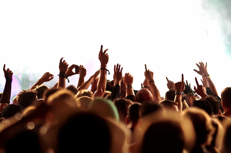 Concert Crowd Hands in the Air