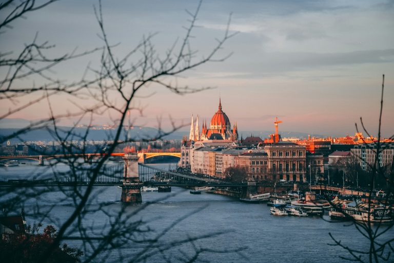high angle photography of budapest