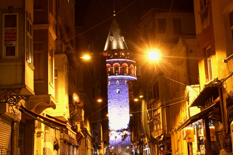 View of Galata Tower at Night - Best Areas to Stay in Istanbul