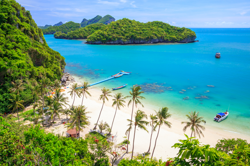Aerial View of Koh Samui Beach in Thailand - Solo Beach Trip